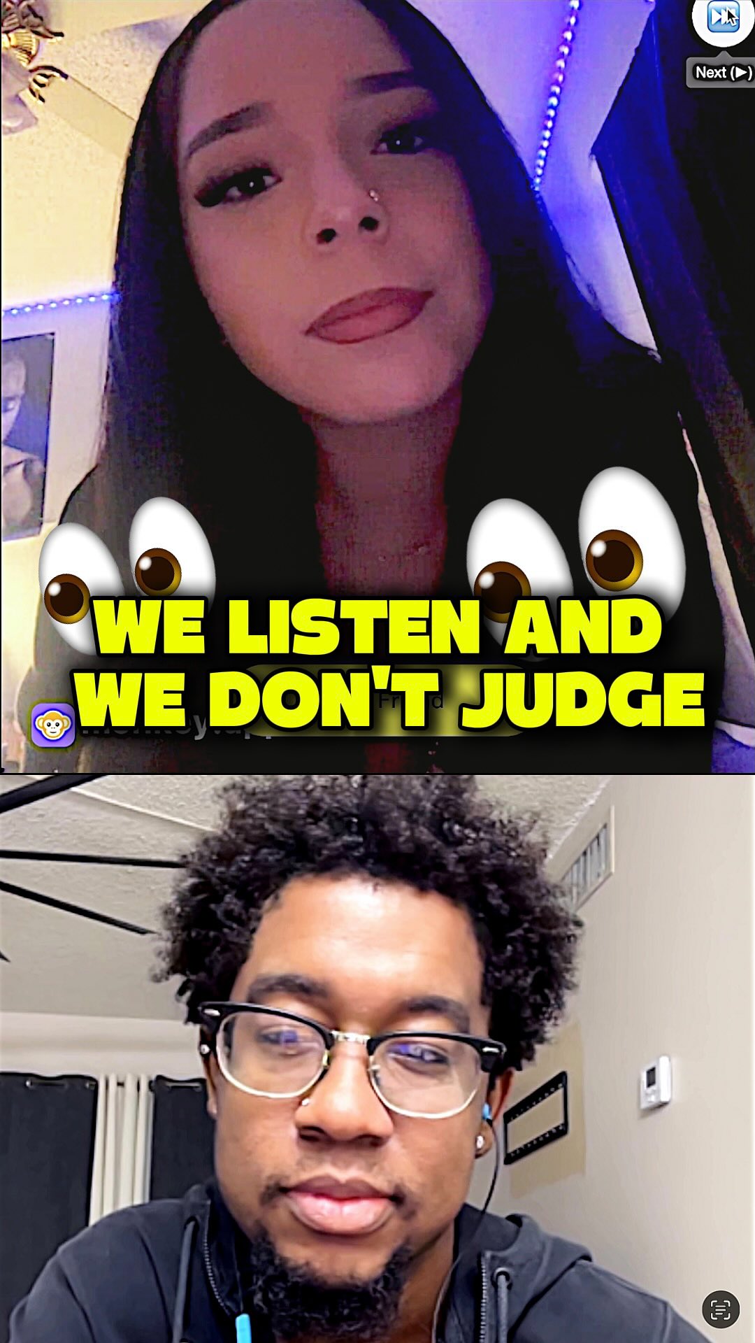 Loveria 😂😂 #monkeyapp #omegle #ometv