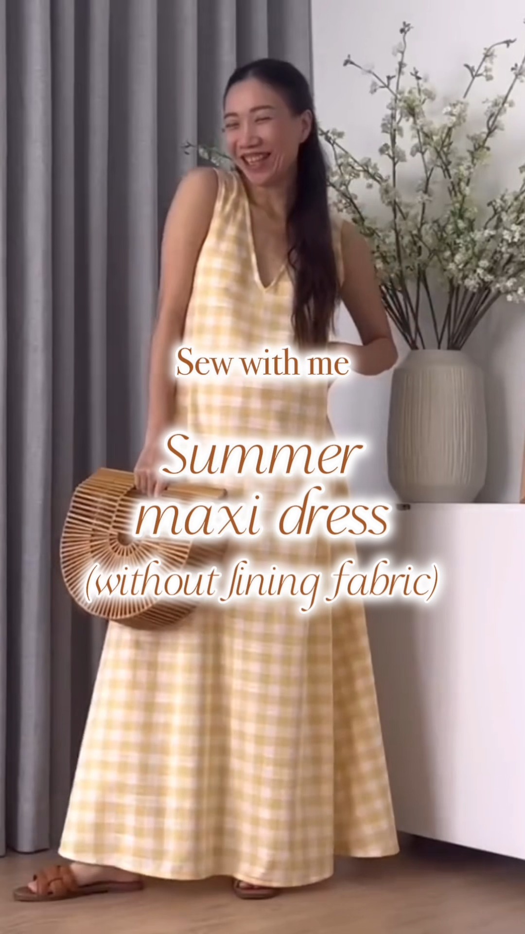 how to make a long flowy dress Need quick sewing project for the weekend? , I made this beautiful maxi WITHOUT lining for a super easy and comfy fit. But did you know my tutorial covers 2 different methods? I share beginner basic dress pattern