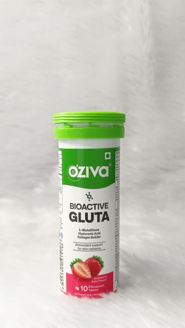 Say hello to radiant, even-toned skin. Embrace the glow with OZiva Bioactive Gluta! ✓L Glutathione: Fights cellular damage, reduces pigmentation. ✓Collagen Builder & Hyaluronic Acid: