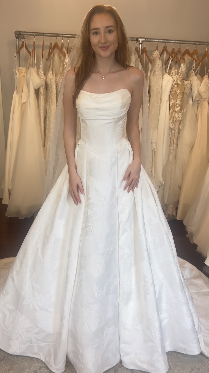 formal dresses in montgomery alabama A moment for jacquard! 🤍 , #alabamabride #alabamaweddings #bridalboutique #sayyestothedress | I Do Bridal & Classification2_50