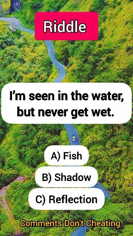 I’m seen in the water, but never get wet. #Riddle #Puzzle #fun #viral # ...