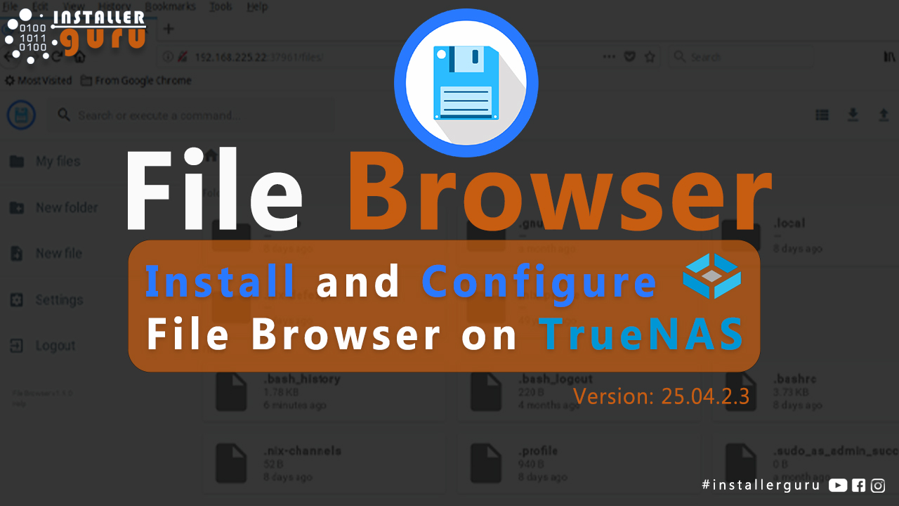 FileBrowser complete installation on TrueNAS SCALE 25.04.2.3 | SMB ...