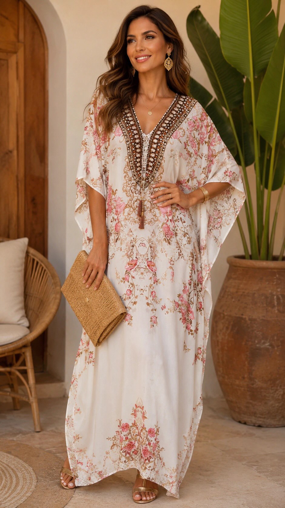 ✨ Ready for the Côte d’Azur. ✨, From sun-drenched beach clubs to glamorous seaside soirées, our designer kaftans and luxe cover-ups are made for every Riviera moment., Effortless elegance. Elevated 