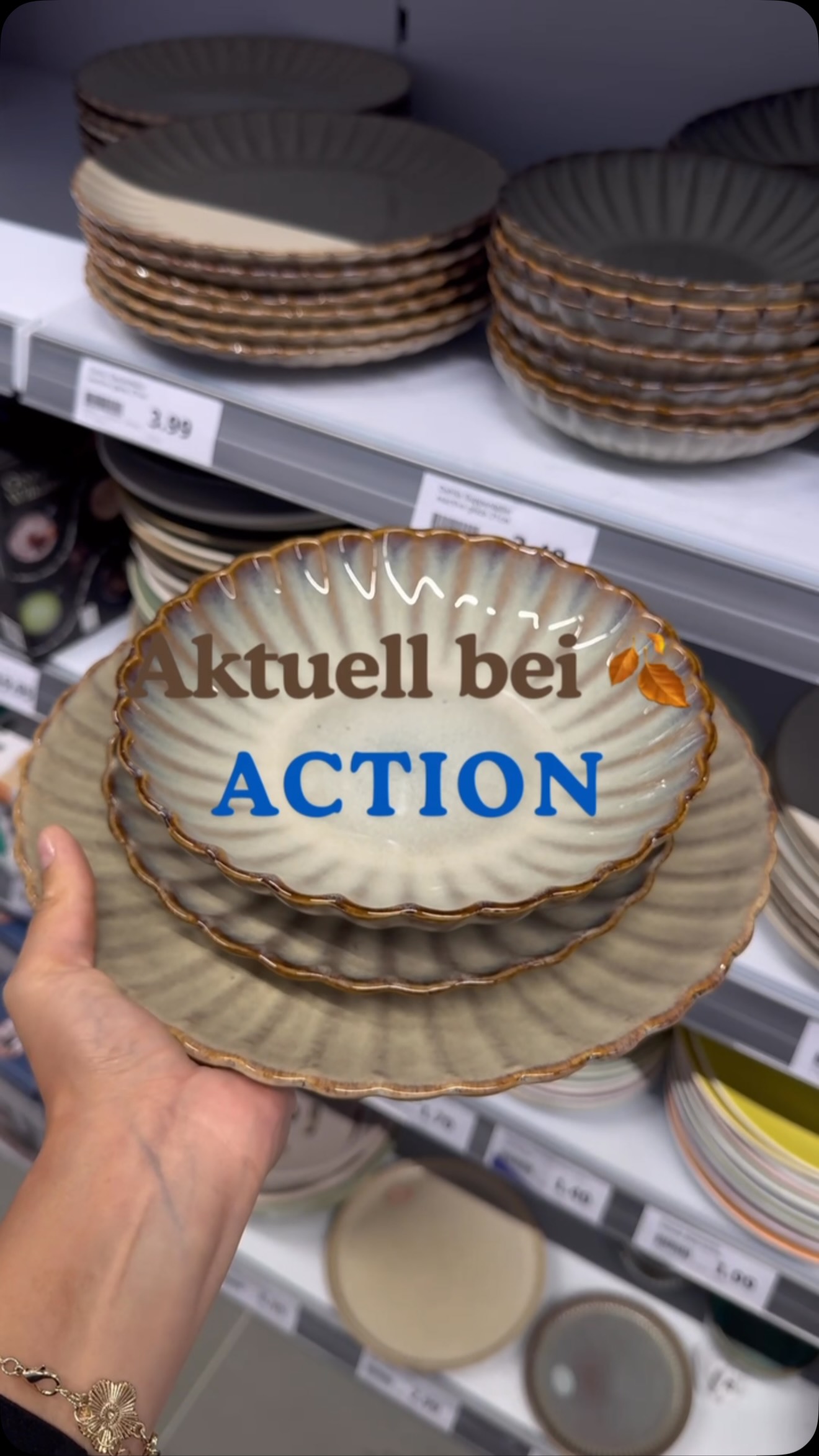 Aktuell bei Action 🍂 wie schön ist bitte das Teller Set 🫶🏽😍 #action#alteull#new