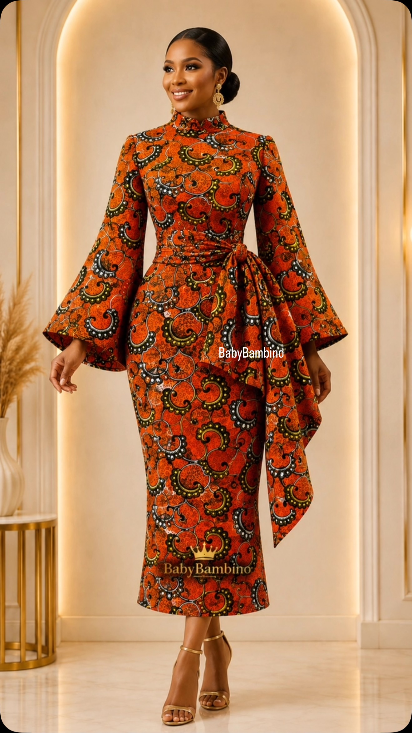 modern african dress designs We transformed wax prints into modern, feminine, couture-inspired midi dresses—bold, elegant, and made to stand out. 👑, Which design is your favorite? 🔥 | BabyBambino Customise Your Set:Kurta + Palazzo Noa Organic Cotton T-Shirt style_Abstract African traditional wear or a formal dinner