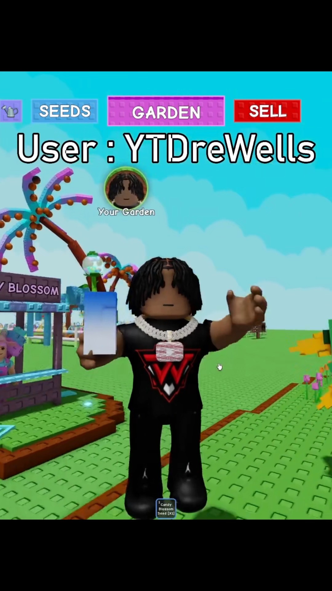 Unk finally got a Candy Blossom in Grow a Garden #roblox