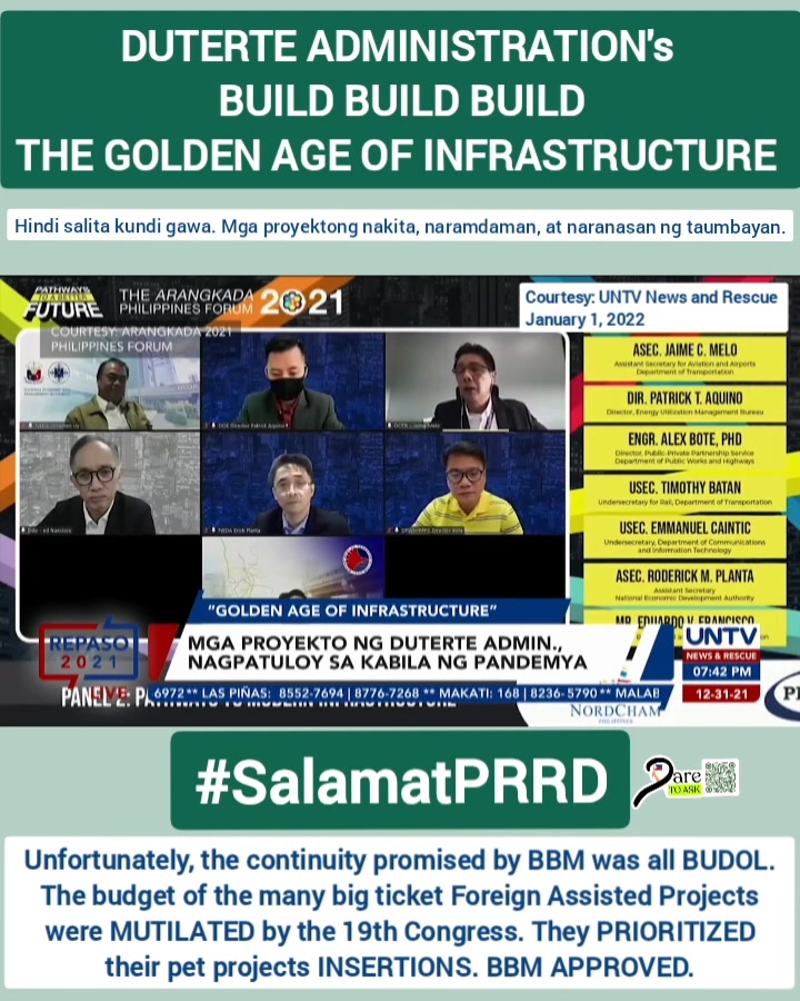 DUTERTE ADMINISTRATION's BUILD BUILD BUILD THE GOLDEN AGE OF ...