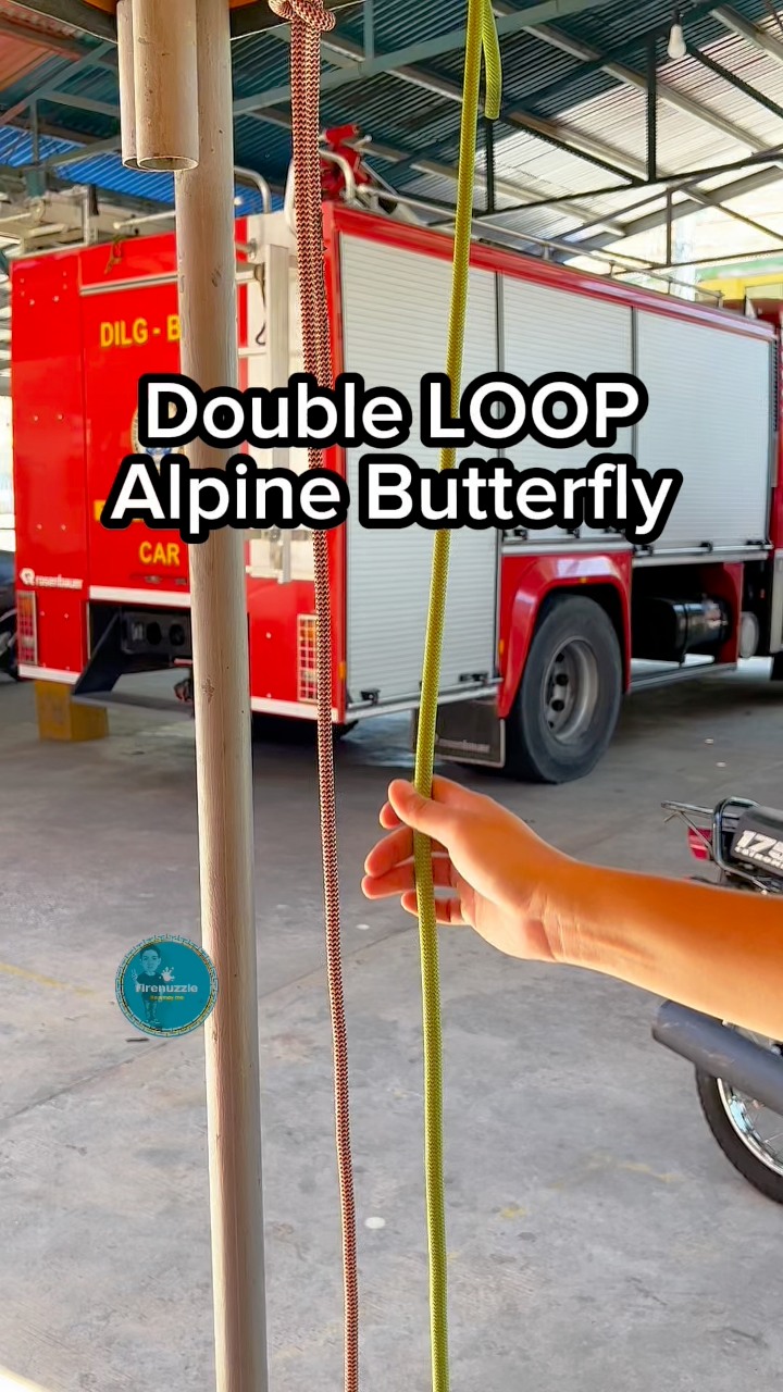 Double loop alpine butterfly #rope #ropetutorial #ropeskills # ...