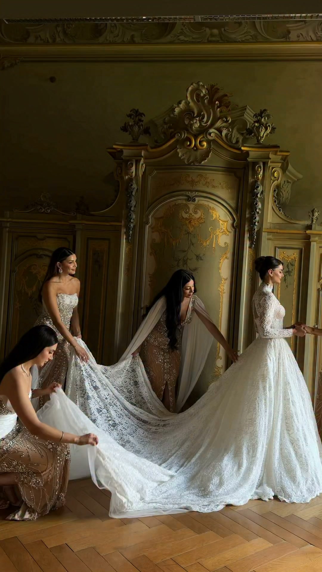 The best friendships don’t just grow, they grow with you. ✨, Some connections only become more meaningful with time. , ., My ceremony dress @leegrebenau ., Bridesmaid dresses @vlorakaltrina ., 