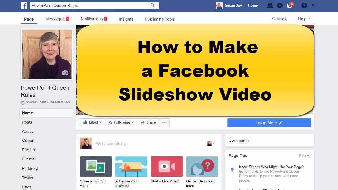Here's a brief demo about how to make a slideshow video on your ...
