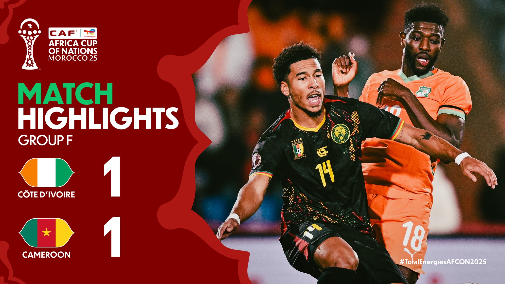 🎥 HIGHLIGHTS: 🇨🇮 1-1 🇨🇲 Shared points between Côte d'Ivoire and ...