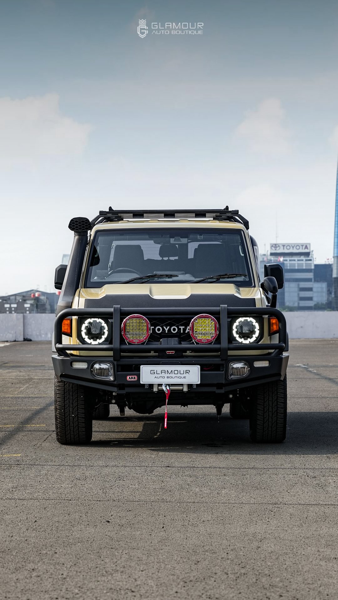 The Toyota Land Cruiser 76 JAOS by Modellista in Sandy Taupe is