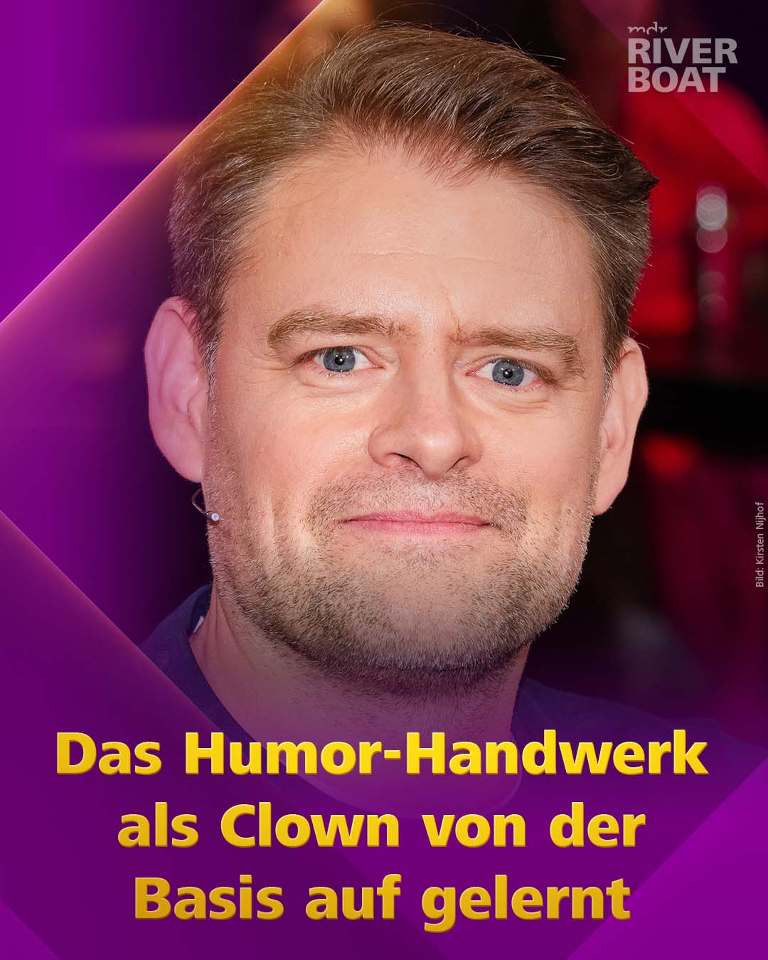 Max Giermann war acht Jahre als Clown unterwegs und hat den Humor als ...