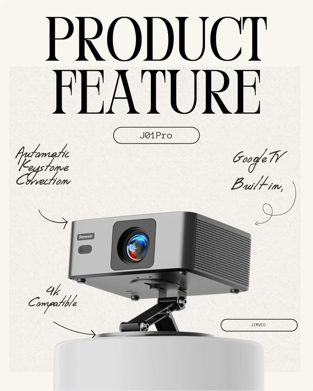 Instant cinema at home with J01Pro JIMVEO Projector. #jimveo