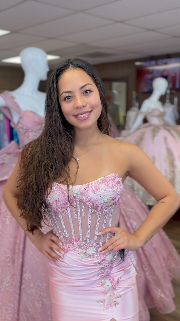 Homecoming is here! ✨Shop this style in store 💖, #hoco #dress #pink #strapless #homecoming | Ravaa Gowns LLC