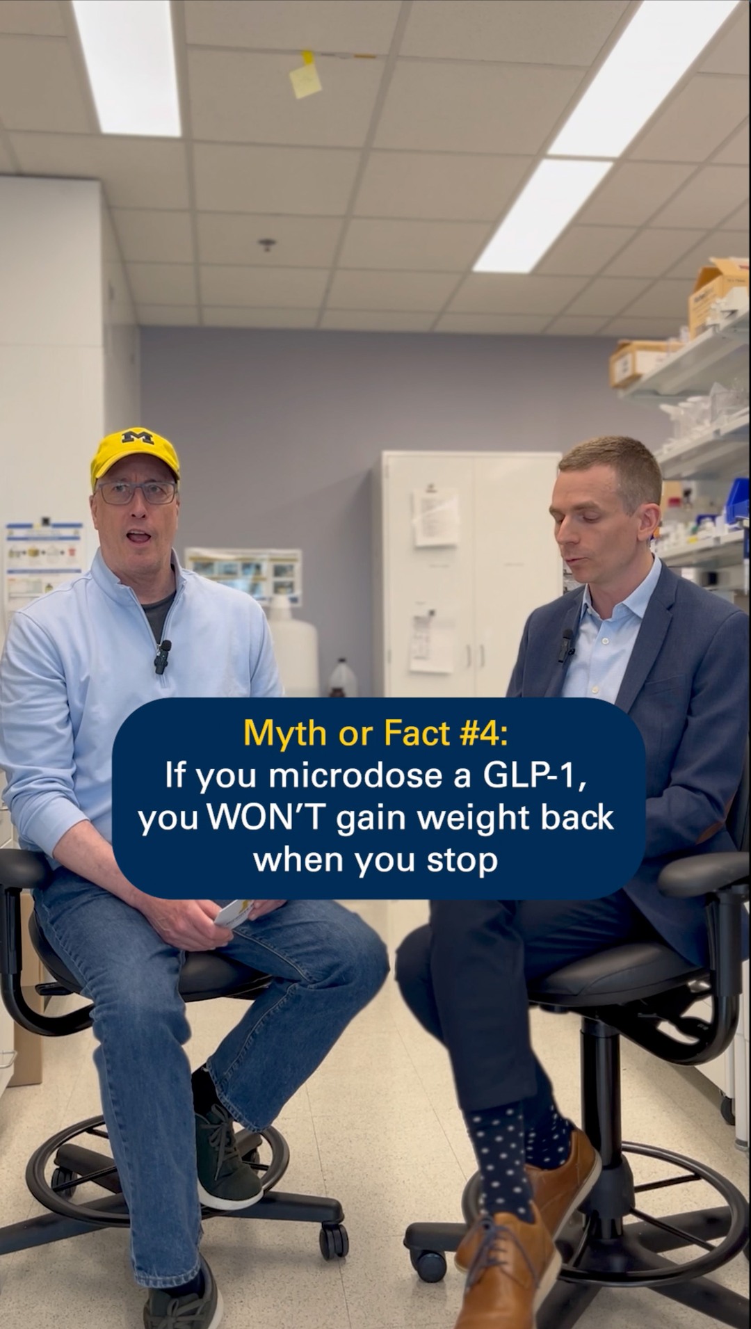 Microdosing GLP-1s is a popular topic due to medication cost. However, this method isn't typically effective., U-M Health researcher, Randy Seeley, Ph.D., and bariatric surgeon, Ryan Howard, M.D., 