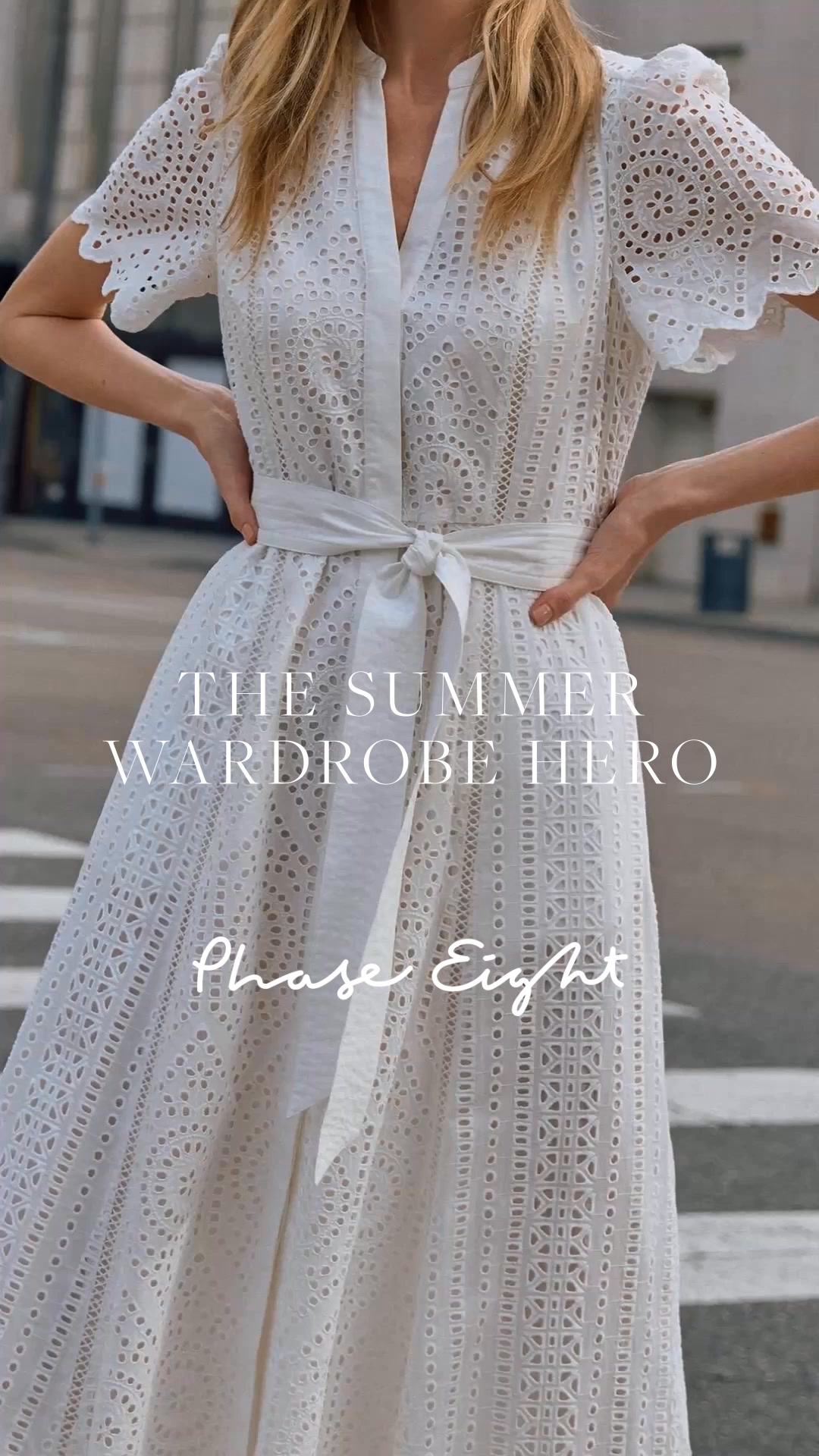 Every summer wardrobe needs a white cotton dress. Designed with versatility in mind, this dress will take you from weekend to your next event, effortlessly. | Phase Eight