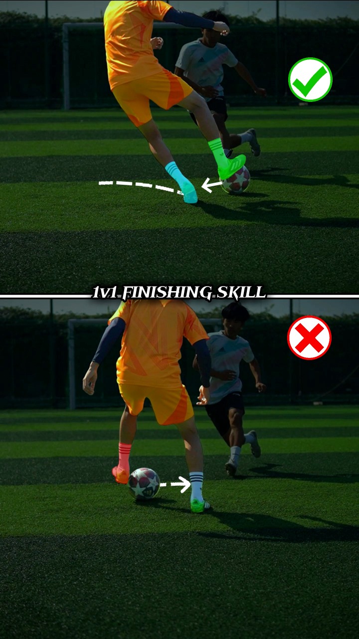 1v1 FINISHING SKILL TUTORIAL ⚽️. #football #footballskills #soccer # ...