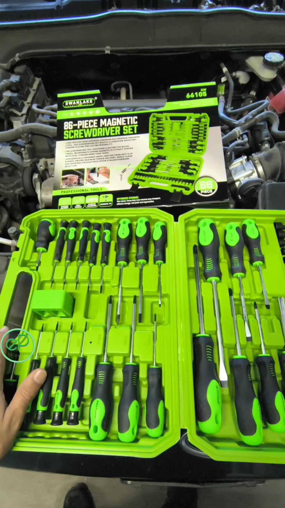 SWANLAKE 86PCS Magnetic Screwdriver Set,Includes Slotted/Phillips