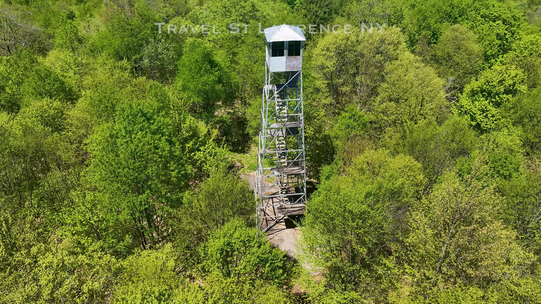 Cathedral Rock Fire Tower and SUNY ESF Ranger School. Wanakena, NY