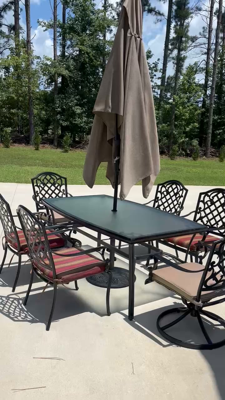 adams patio umbrella stand 12KG Garden Parasol Base With Adjustable Foot Pad, Concrete With Wood Effect Decorative Base And Adjustable Knob - White Meet the Round 2 Base by Midtown Umbrellas  a sleek POLYWOOD Chippendale Umbrella Stand Accent