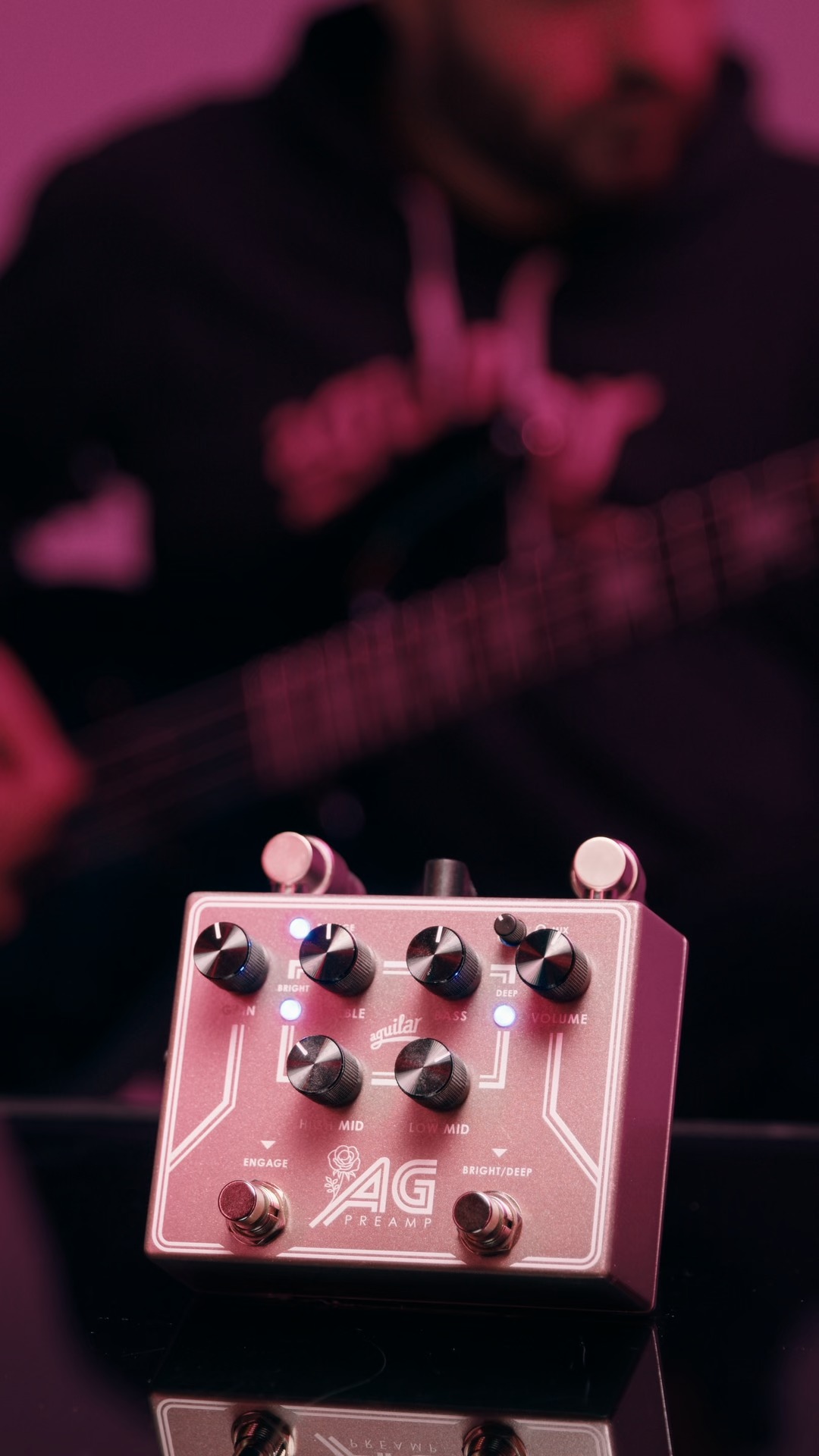 Tone with a purpose. 🎀🩷 The AG Preamp/DI Pedal – Breast Cancer