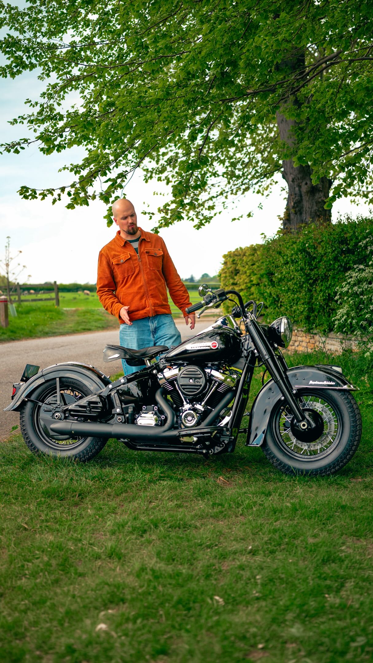 The ultimate homage to the 1940s! This custom Harley Davidson