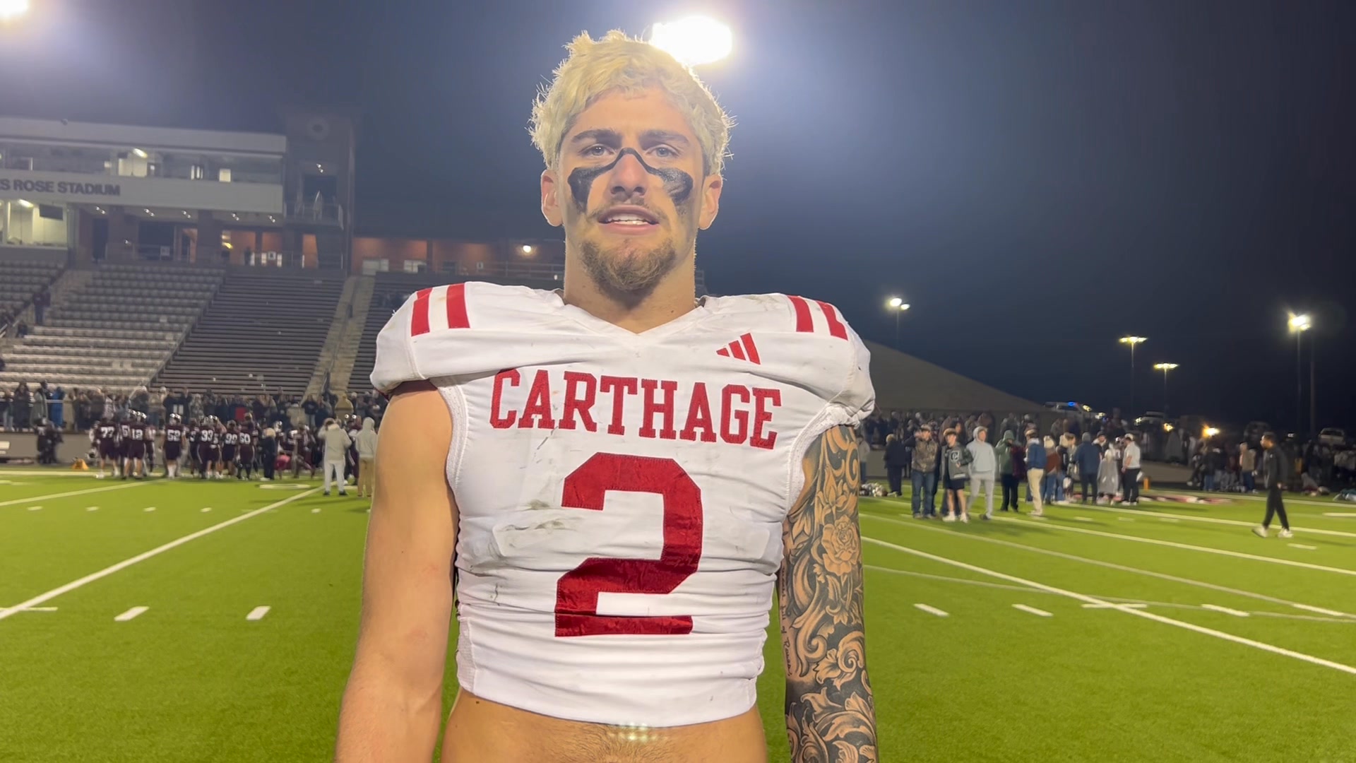 Carthage’s Carson Crawford talks about tonight’s 63-28 victory over No ...