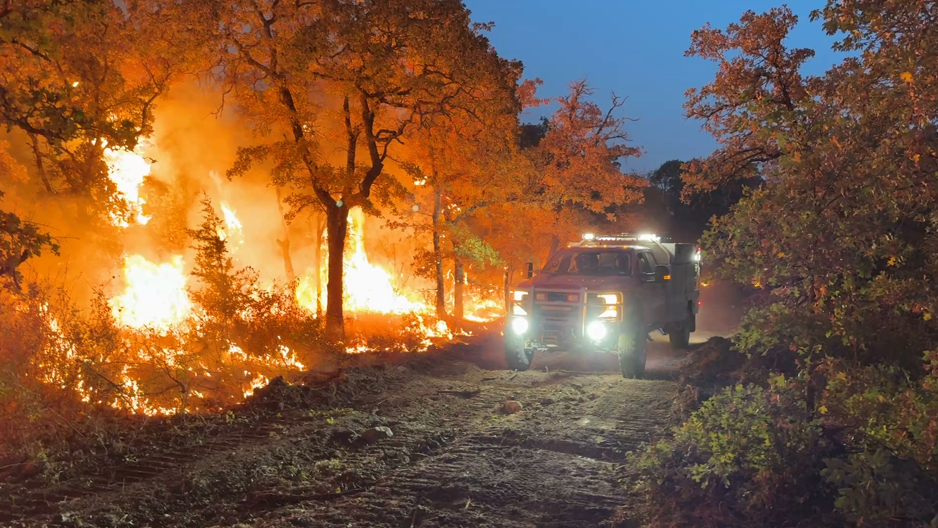 The Ross Fire in Palo Pinto County remained active on all flanks
