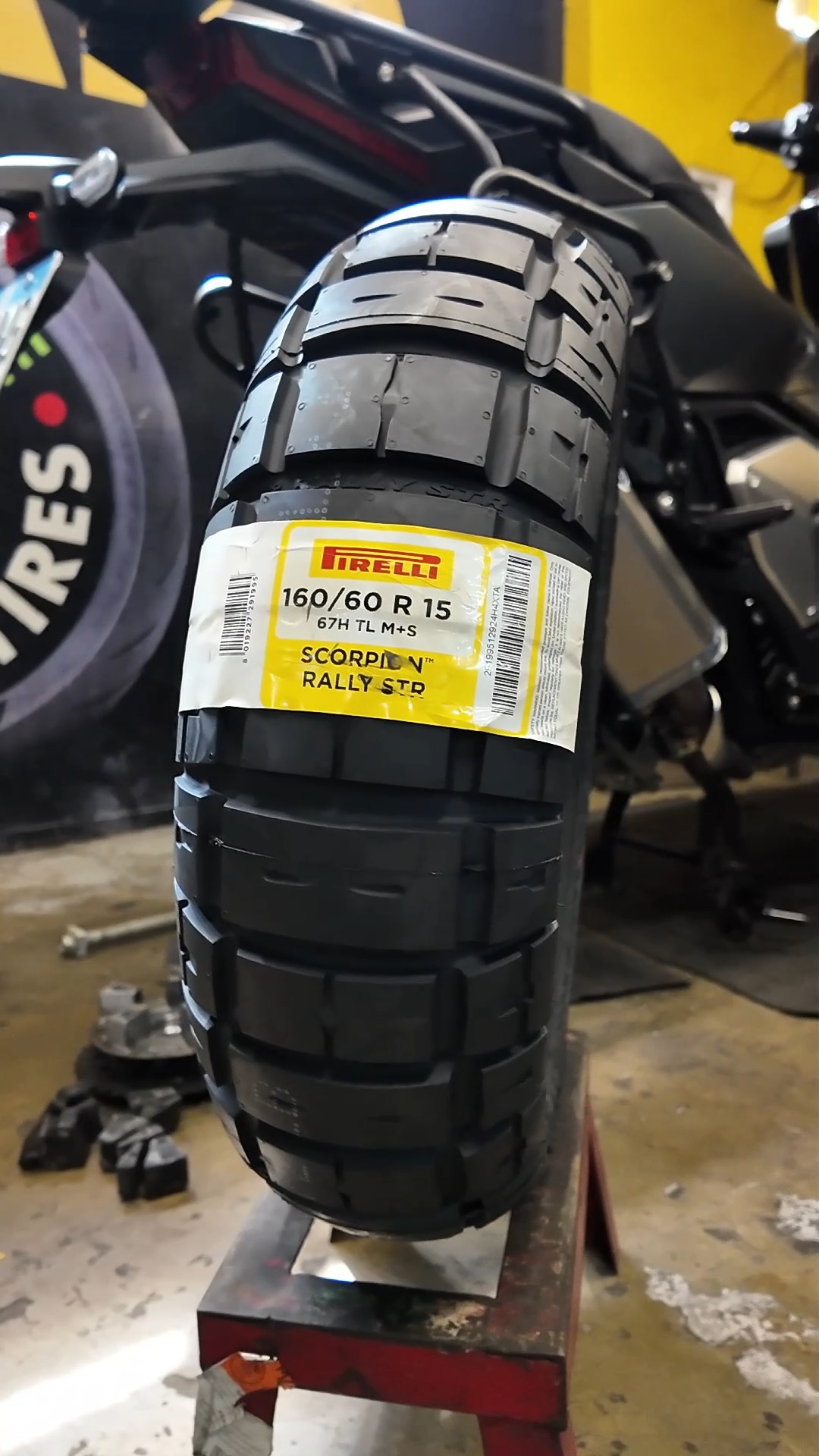 Pirelli Scorpion Str Rally Tire on Honda X Adv Rear 160/60-15