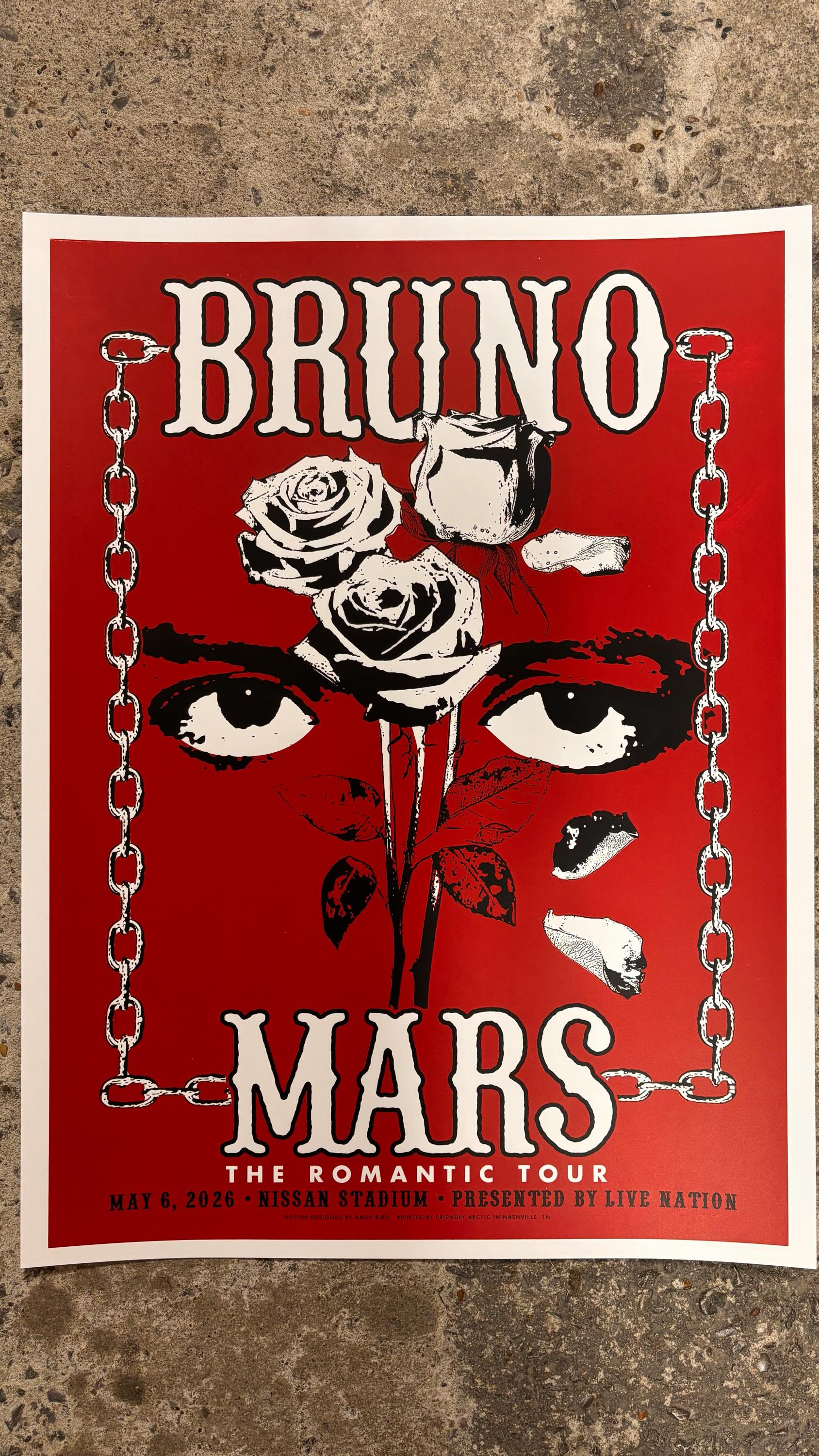 In love with every detail of this Bruno Mars show poster 😍 Art by