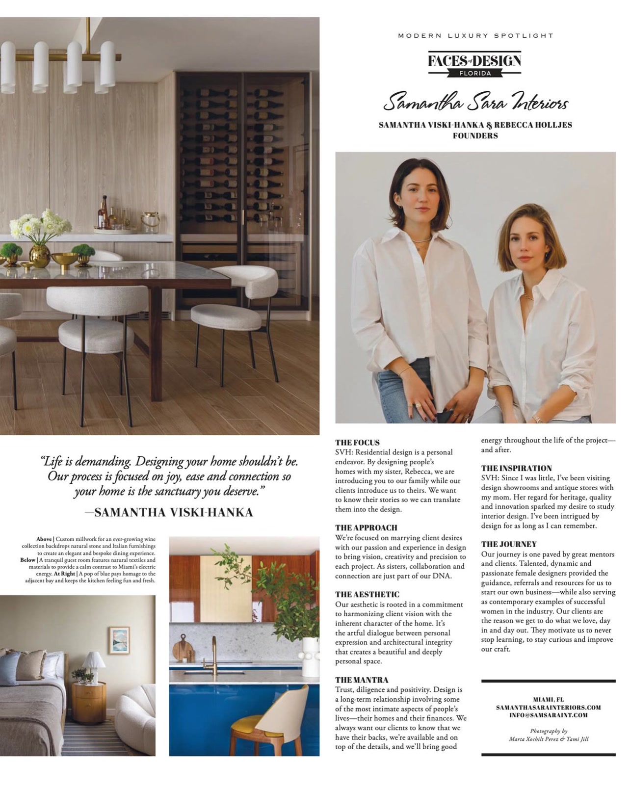 Samantha Sara Interiors, LLC | Miami FL
