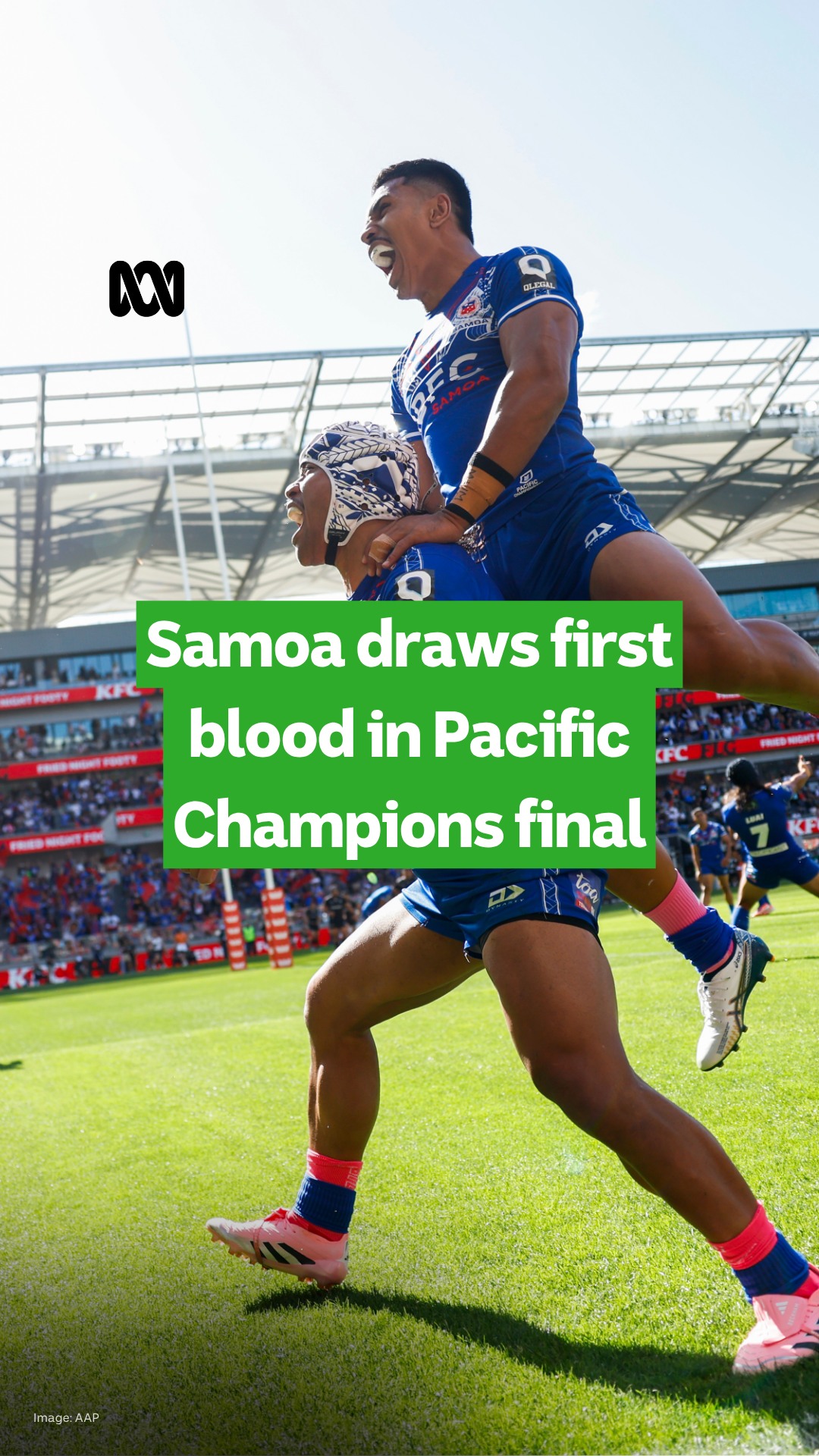 Who else but Brian To’o! Toa Samoa were the first to cross the line in ...