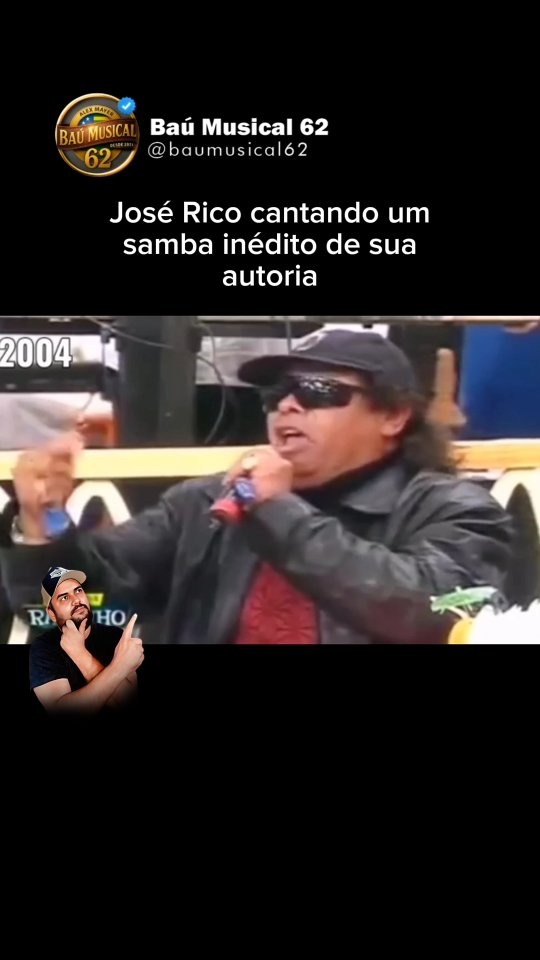 José Rico cantando um samba inédito de sua autoria no Programa do ...