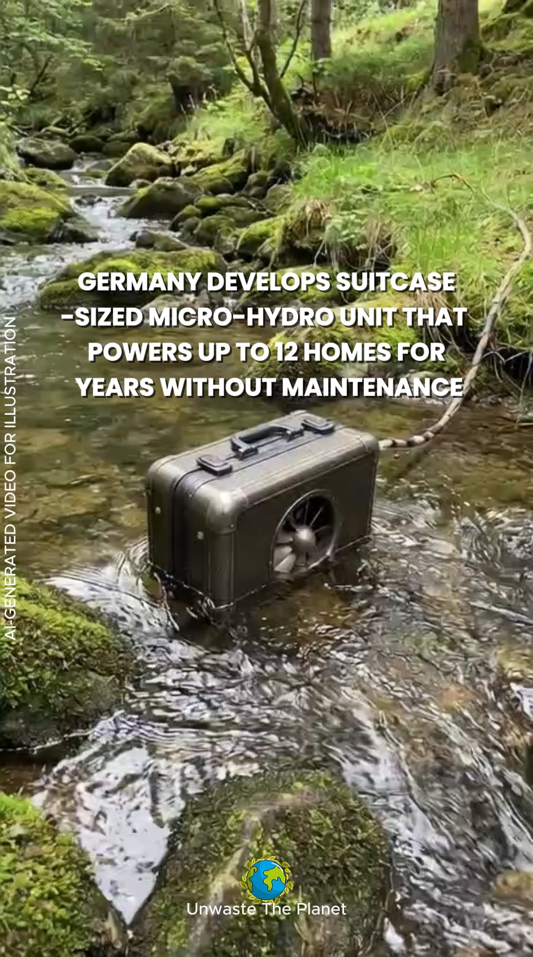 Germany has unveiled a so-called suitcase-sized hydroelectric