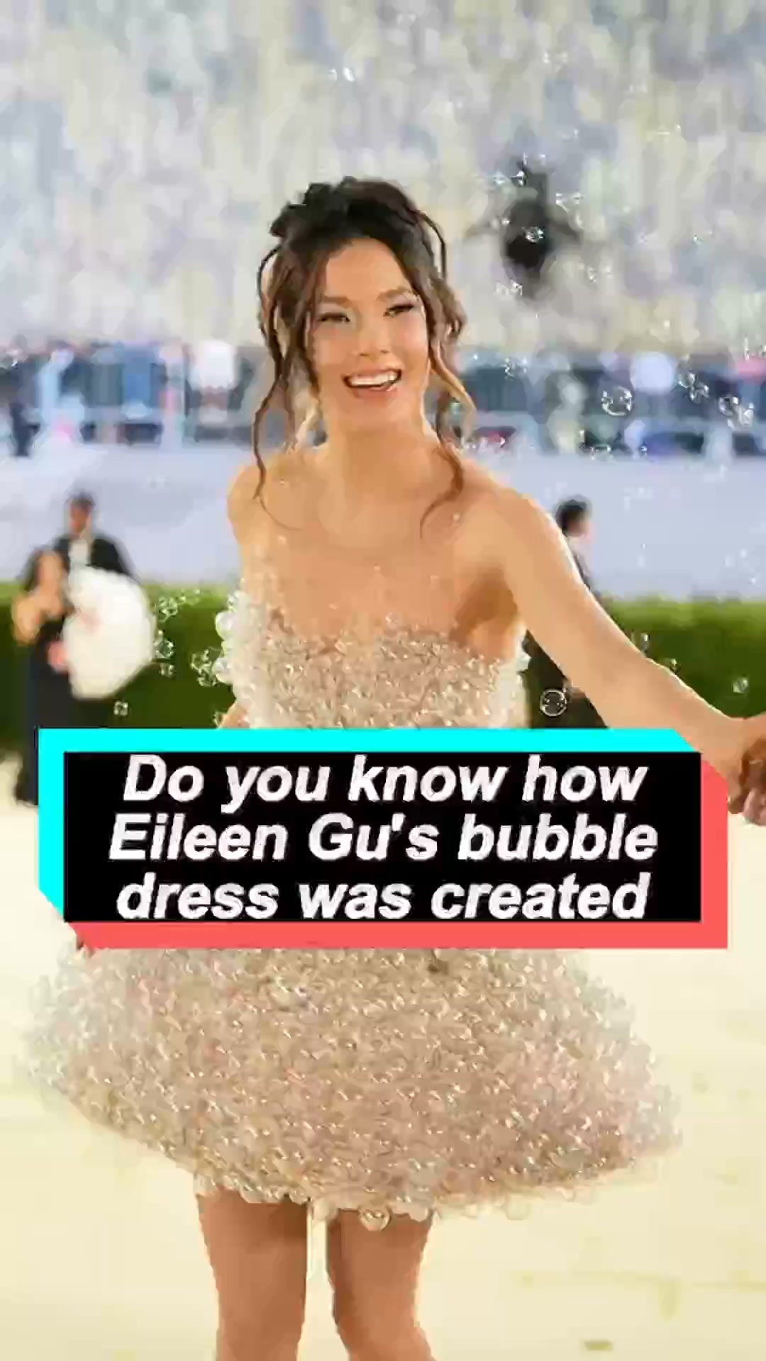 Do you know how Eileen Gu’s miraculous bubble dress was created Her designer made three genius designs, #metgala #EileenGu #metgala202 | Psycho Brainy