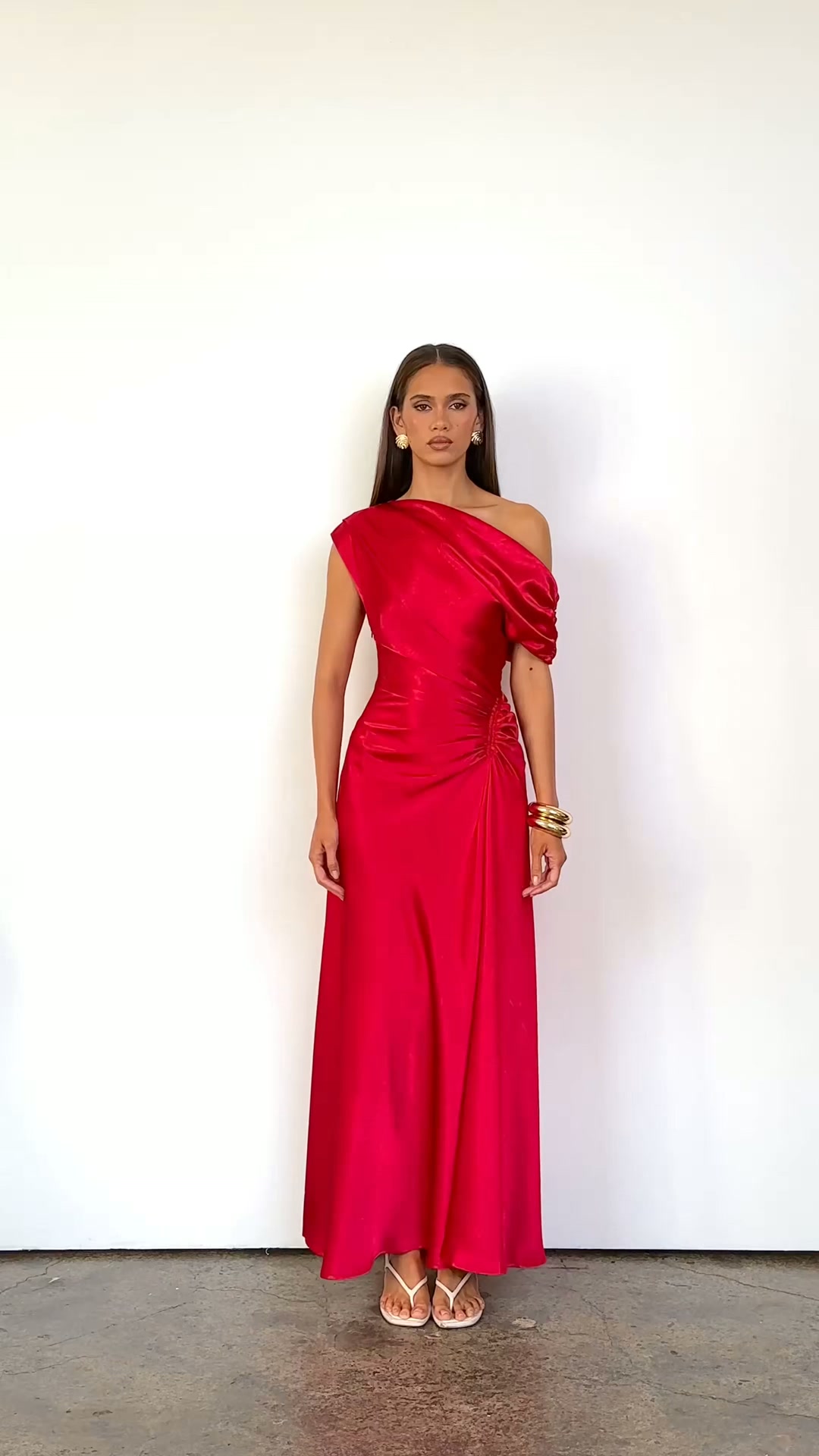 red dress red heels Gold Patent Slingback Block - Women's Shoes a size zipper Fly Above Maxi Dress Red