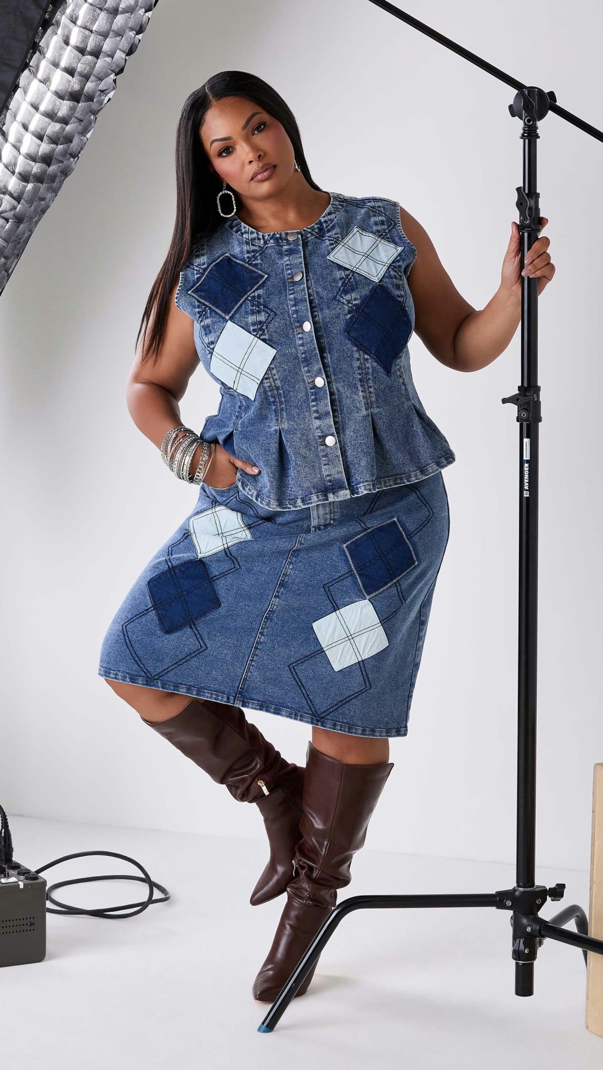 ashley stewart black dress pants Your fall denim does not have to be basic. 🎓👖, The Patchwork Denim Skirt mixes varsity energy with fashion-editor styling for the kind of piece that makes a simple top suddenly feel like a LOOK. And Plus Size Church Dresses Web Collection: New In Dresses leg pants are the Primary color:Blush