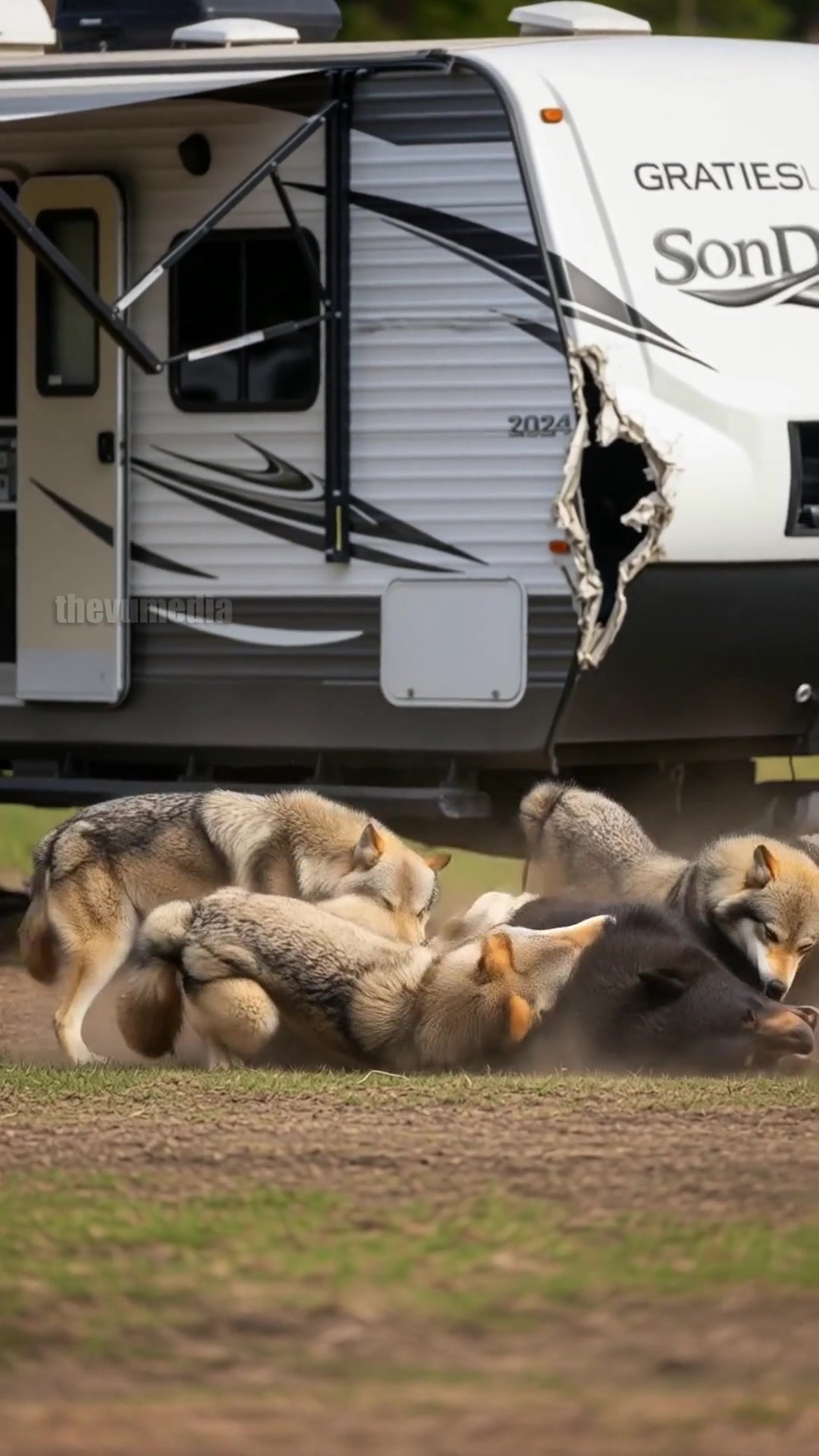 Wolves Protect Campers From Dangerous Bear! #rescue #animals #wildlife ...