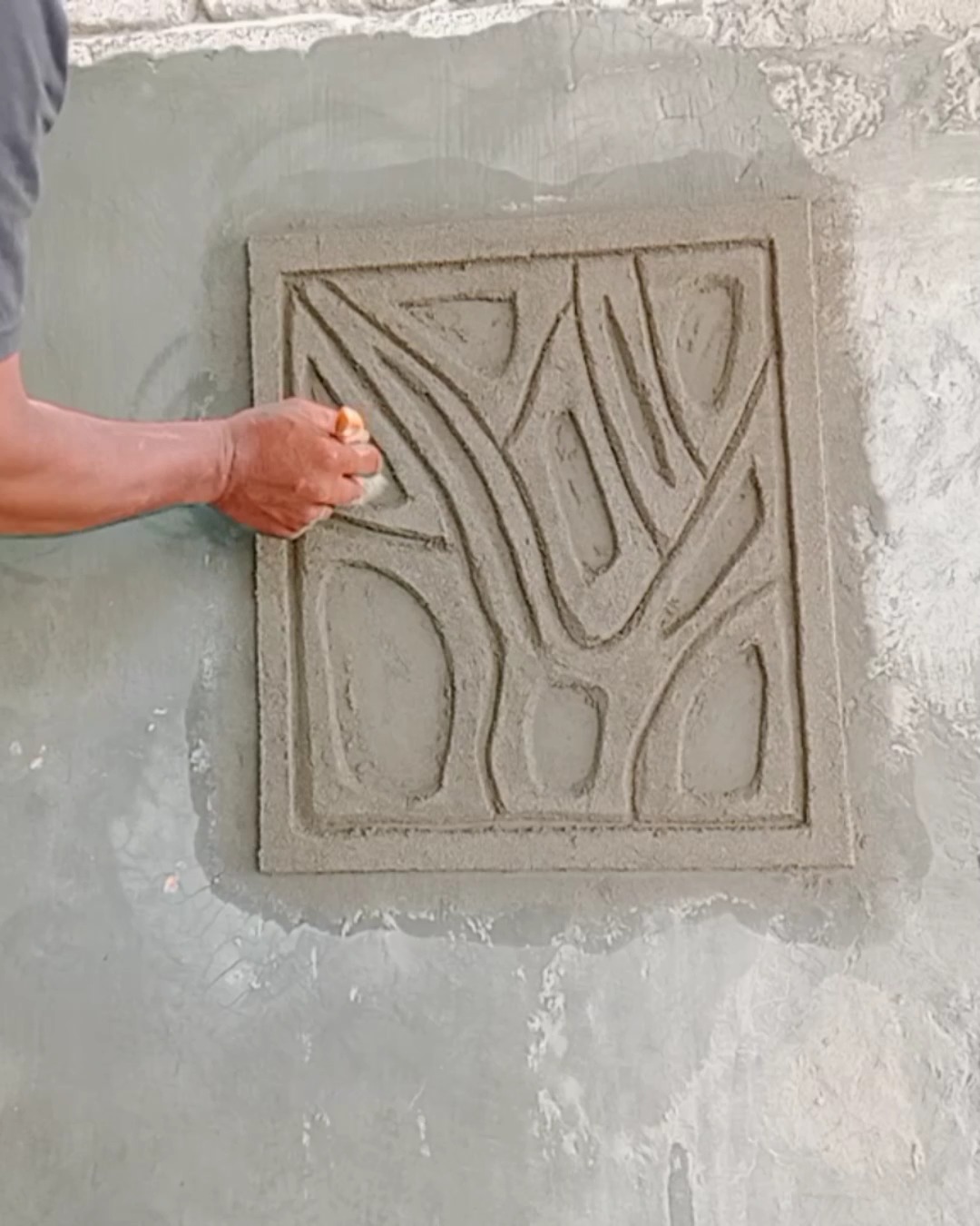 How to make cement art on wall | How to make cement art on wall | By ...
