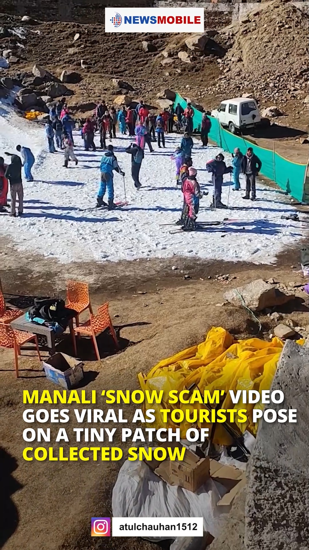 Manali ‘snow scam’ video goes viral as tourists pose on a tiny patch of ...