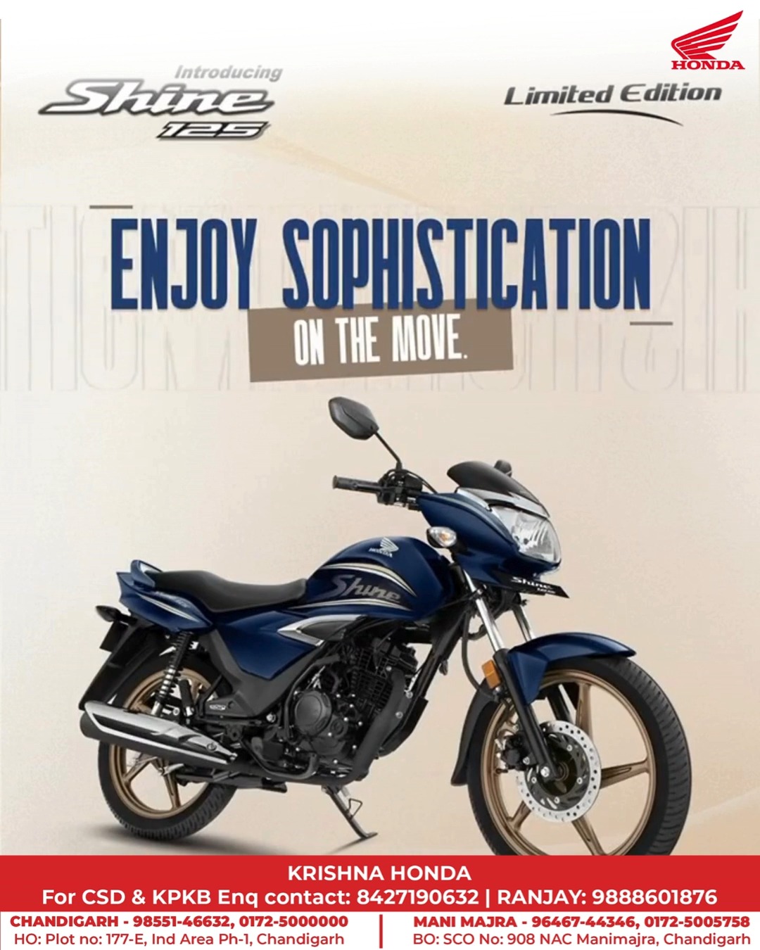 Turn everyday commutes into memorable rides with the Honda Shine