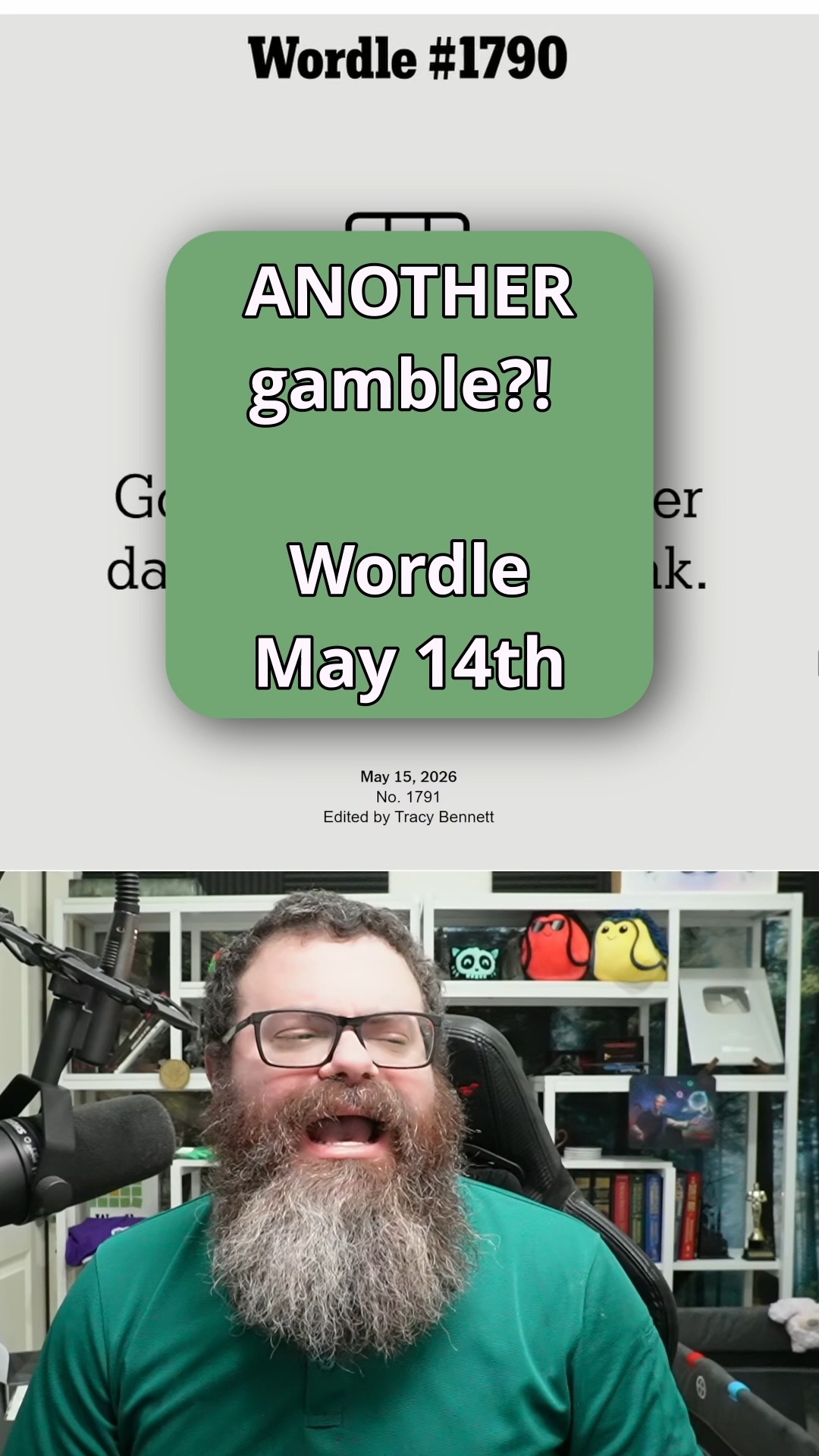 Would have been fun! Wordle May 15, 2026 1791 #wordle #nytgames