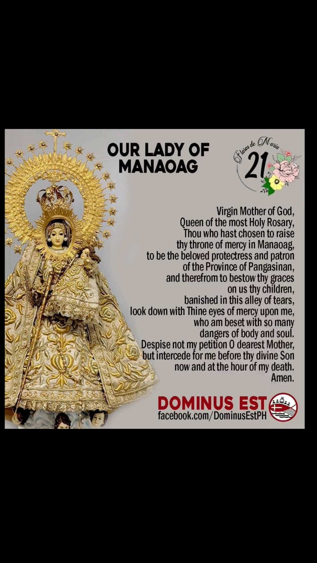 Flores de Maria. Daily prayer to the Blessed Virgin Mary for the month ...