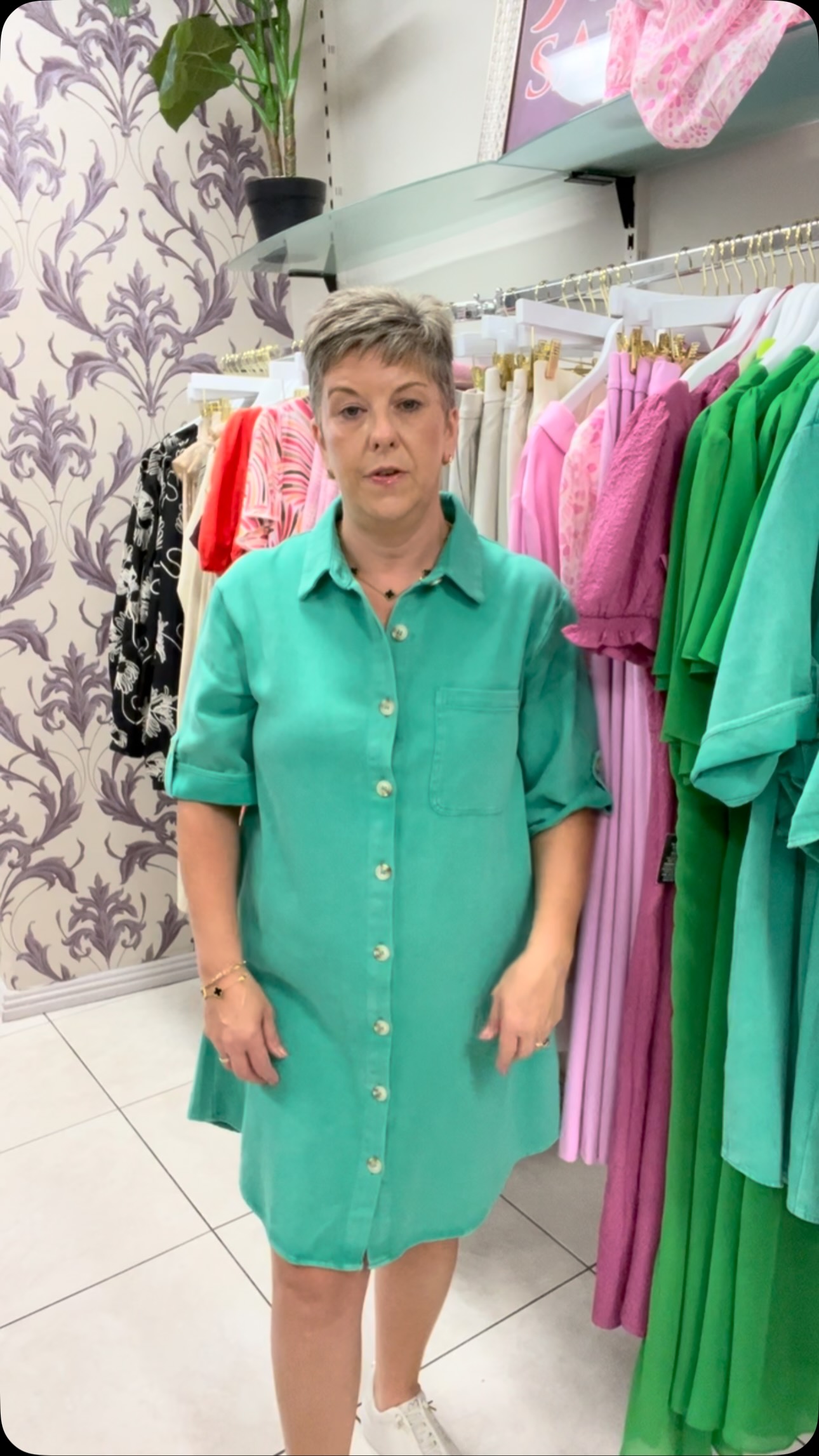 green denim dress Light Short Sleeve Mini - Dresses ensuring both style and practicality Well Known Olive Green Denim