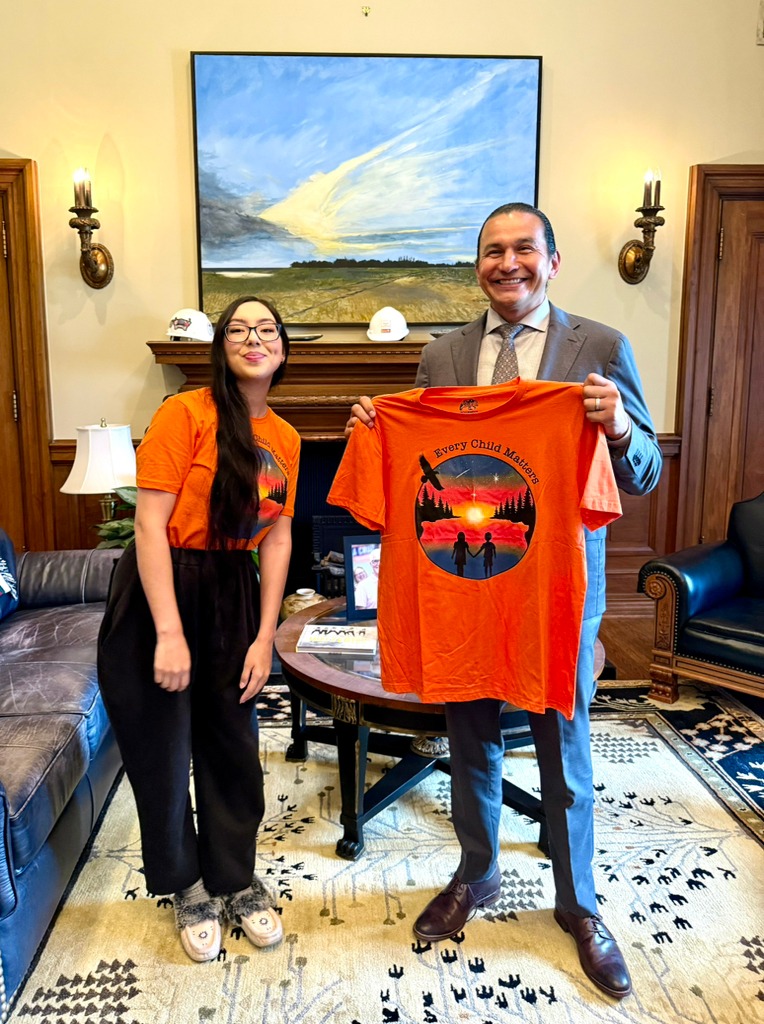 Orange Shirt Day 🧡: Brooklyn Rudolph-Nicholas of the Pimicikamak Cree ...