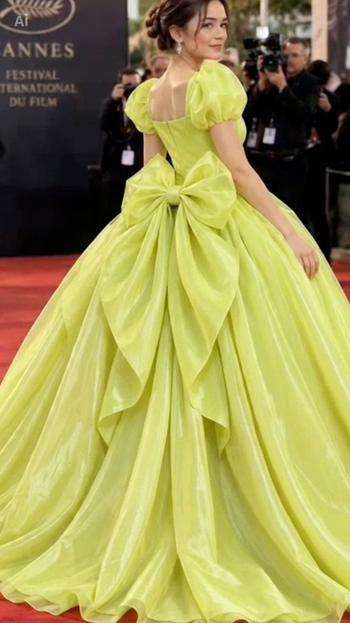 lime green dress red carpet A moment in 💚✨, Would you wear this statement gown?, #RedCarpetFashion #EveningGown #GownInspiration #FashionDesign #DressInspiration | harmin.id PROMO::2FOR150