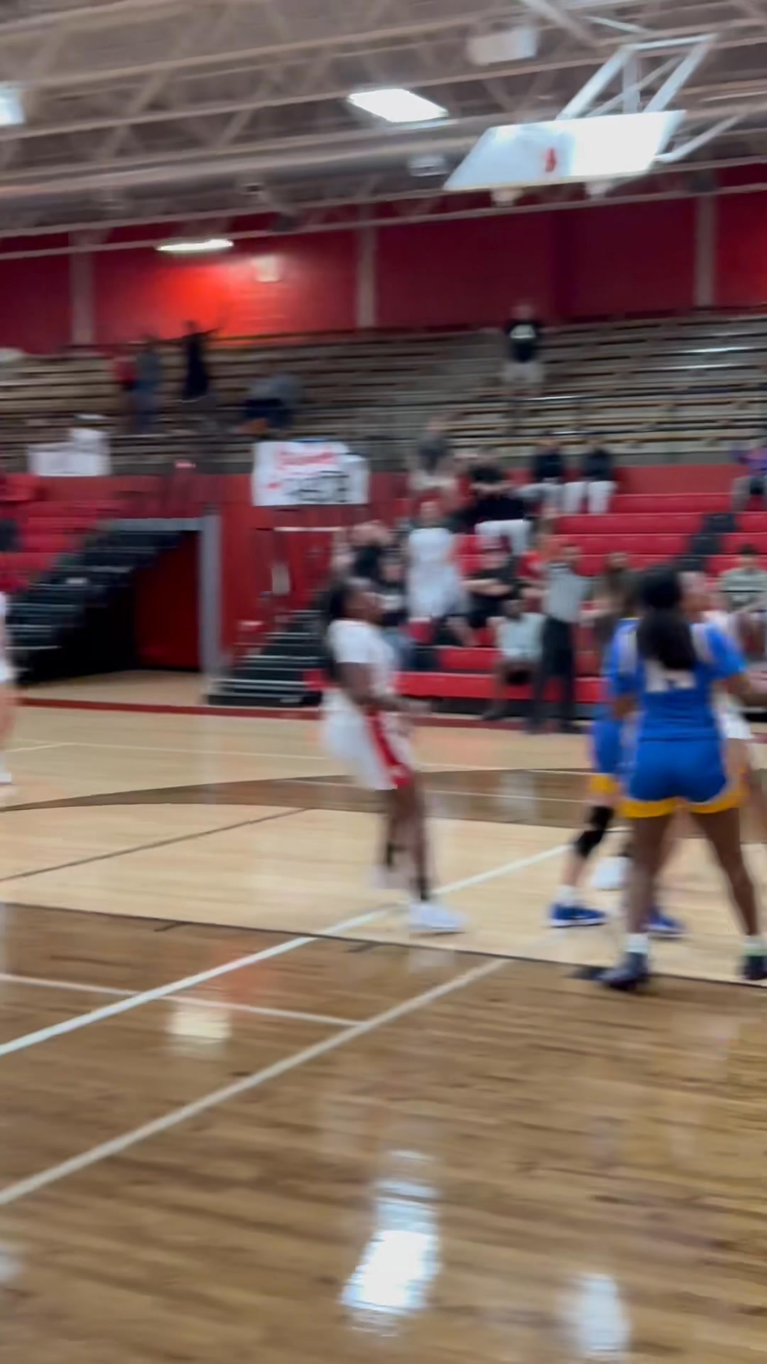 El Campo senior Riannah Miles (1) drains a 3-pointer with 28 seconds ...