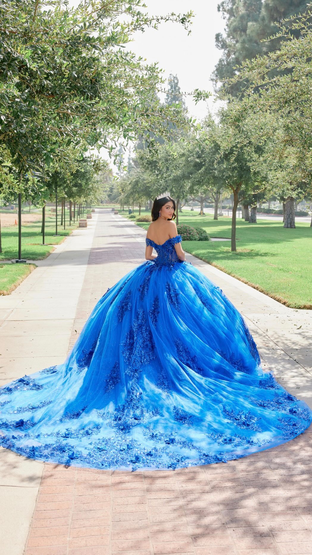 Long, luscious train on the royal blue gown 💙✨ | Maria's Boutique