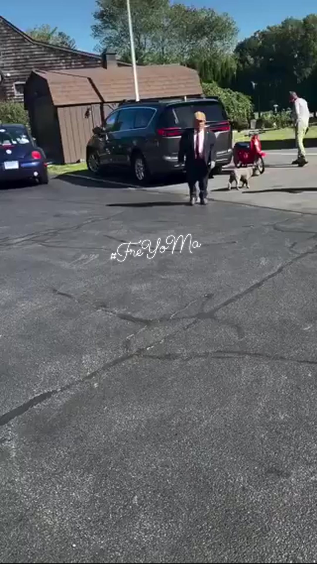A man wearing a Donald Trump mask is going viral these days, sparking ...